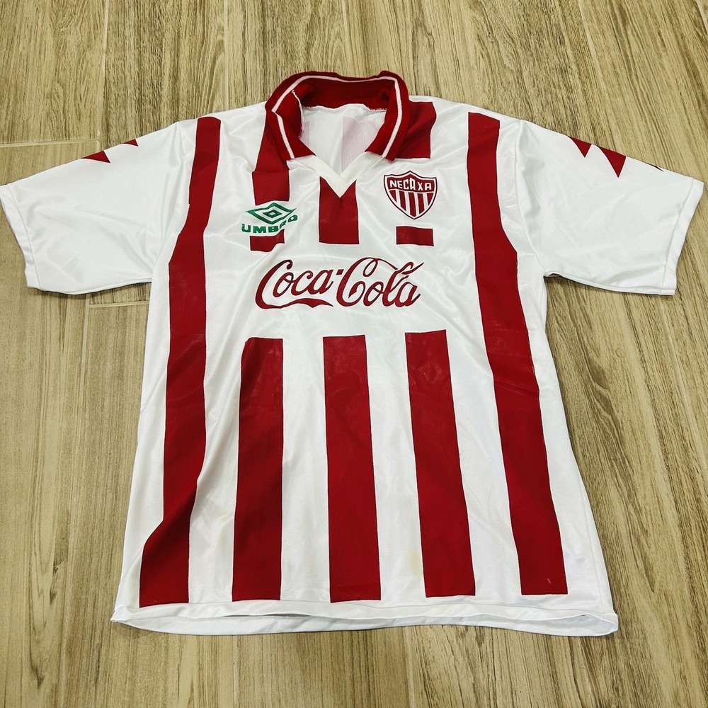 vintage 1995-96 Necaxa Home Shirt Umbro Mens Large -Xl #7 Coca-Cola Kit Jersey